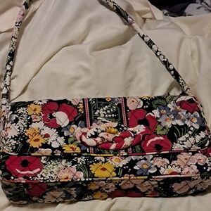Vera Bradley Red and Yellow Floral Knot Just A Clutch/shoulder Bag Poppy Fields